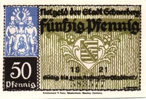 Német Birodalom/Weimari Köztársaság/ Schneeberg 1921. 50Pf(6x) 6klf db, teljes sor T:I