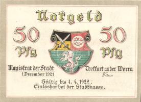 Német Birodalom/Weimari Köztársaság/ Treffurt 1921. 50Pf(6x) 6klf db, teljes sor T:I