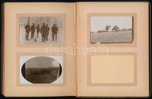 cca 1910 össz. 23 db fotó szecessziós borítójú albumban. I. világháborút megelőző hadgyakorlatok, ka...
