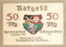 Német Birodalom/Weimari Köztársaság/ Treffurt 1921. 50Pf(6x) 6klf db, teljes sor T:I