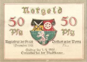 Német Birodalom/Weimari Köztársaság/ Treffurt 1921. 50Pf(6x) 6klf db, teljes sor T:I