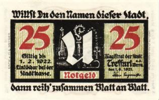 Német Birodalom/Weimari Köztársaság/ Treffurt 1921. 25Pf(2x) + 50Pf(5x) összesen 7klf db, teljes sor T:I