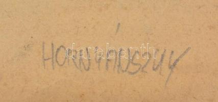 Hornyánszky Gyula (1924-1995): Férfi aktok. Ceruza, papír, sérült, szakadásokkal ,30x43 cm