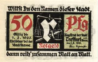 Német Birodalom/Weimari Köztársaság/ Treffurt 1921. 25Pf(2x) + 50Pf(5x) összesen 7klf db, teljes sor...