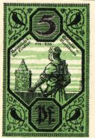 Német Birodalom/Weimari Köztársaság/ Merseburg 1921. 5Pf + 10Pf + 20Pf + 25Pf + 50Pf(6x) összesen 10klf db, teljes sor T:I