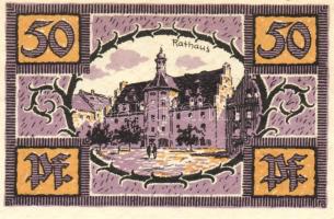 Német Birodalom/Weimari Köztársaság/ Merseburg 1921. 5Pf + 10Pf + 20Pf + 25Pf + 50Pf(6x) összesen 10...