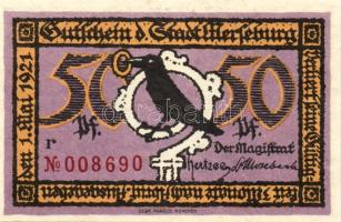 Német Birodalom/Weimari Köztársaság/ Merseburg 1921. 5Pf + 10Pf + 20Pf + 25Pf + 50Pf(6x) összesen 10...