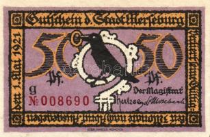 Német Birodalom/Weimari Köztársaság/ Merseburg 1921. 5Pf + 10Pf + 20Pf + 25Pf + 50Pf(6x) összesen 10...