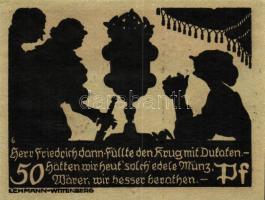 Német Birodalom/Weimari Köztársaság/ Schmiedeberg 1921. 50Pf(6x) 6klf db, teljes sor T:I