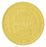 1878KB 8Ft/20Fr Au "Ferenc József / Középcímer" Körmöcbánya (6,44g/0.900) T:1,1- / Hungary...