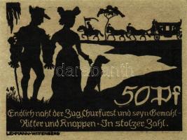 Német Birodalom/Weimari Köztársaság/ Schmiedeberg 1921. 50Pf(6x) 6klf db, teljes sor T:I