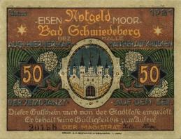 Német Birodalom/Weimari Köztársaság/ Schmiedeberg 1921. 50Pf(6x) 6klf db, teljes sor T:I