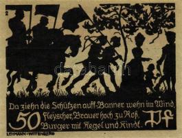 Német Birodalom/Weimari Köztársaság/ Schmiedeberg 1921. 50Pf(6x) 6klf db, teljes sor T:I