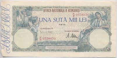 Románia 1946.05.28. 100.000L T:III Romania 28.05.1946. 100.000 Lei C:F