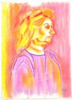 Keserü jelzéssel: Női portré. Pasztell, papír, 59,5x42,5 cm