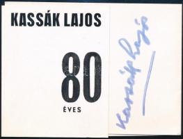 1967 Kassák Lajos 80 éves. Meghívó. A művész, Kassák Lajos (1887-1967) aláírásával.