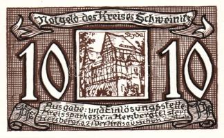 Német Birodalom/Weimari Köztársaság/ Schweinitz 1921. 10Pf + 20Pf + 25Pf + 50Pf(2x) összesen 5klf db...