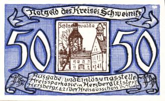 Német Birodalom/Weimari Köztársaság/ Schweinitz 1921. 10Pf + 20Pf + 25Pf + 50Pf(2x) összesen 5klf db...