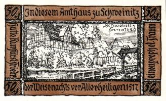 Német Birodalom/Weimari Köztársaság/ Schweinitz 1921. 10Pf + 20Pf + 25Pf + 50Pf(2x) összesen 5klf db...