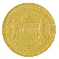 1909KB 20K Au "Ferenc József" Körmöcbánya (6,79g/0.900) T:1- kis ph. / Hungary 1909KB 20 K...