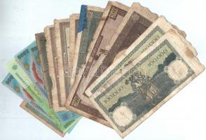 Románia 1917. 1L + 1941. 500L (3x) + 1944. 2000L + 1944. 5000L + 1945. 1000L + 1945. 100L + 1945. 10...