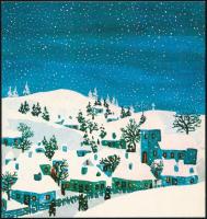 1971 Latinovits Zoltán (1931-1976) és Ruttkai Éva (1927-1986) aláírásai és újévi jókívánságai a kará...