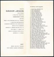 1970 Gádor János kiállítási meghívója. A művész dedikációjával