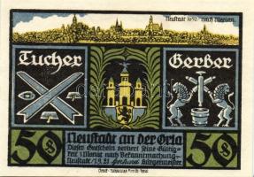 Német Birodalom/Weimari Köztársaság/ Neustadt 1921. 50Pf(6x) 6klf db, teljes sor T:I