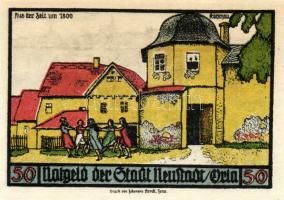 Német Birodalom/Weimari Köztársaság/ Neustadt 1921. 50Pf(6x) 6klf db, teljes sor T:I