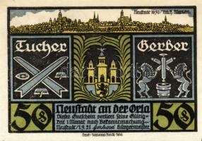 Német Birodalom/Weimari Köztársaság/ Neustadt 1921. 50Pf(6x) 6klf db, teljes sor T:I