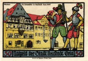 Német Birodalom/Weimari Köztársaság/ Neustadt 1921. 50Pf(6x) 6klf db, teljes sor T:I