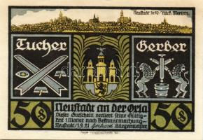 Német Birodalom/Weimari Köztársaság/ Neustadt 1921. 50Pf(6x) 6klf db, teljes sor T:I