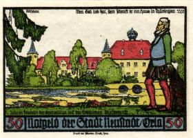 Német Birodalom/Weimari Köztársaság/ Neustadt 1921. 50Pf(6x) 6klf db, teljes sor T:I