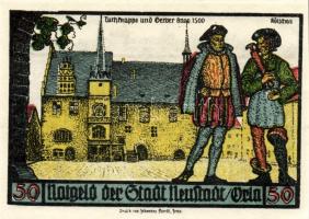 Német Birodalom/Weimari Köztársaság/ Neustadt 1921. 50Pf(6x) 6klf db, teljes sor T:I