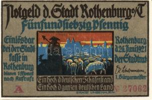 Német Birodalom/Weimari Köztársaság/ Rothenburg 1921. 75Pf(4x) 4klf db, teljes sor T:I