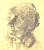 Belányi jelzéssel, 2 db mű: Portrék. ceruza, papír. 50x35 és 51x39 cm