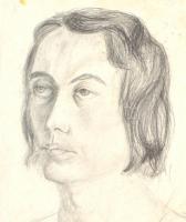 Belányi jelzéssel, 2 db mű: Portrék. ceruza, papír. 50x35 és 51x39 cm