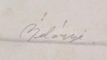 Belányi jelzéssel, 2 db mű: Portrék. ceruza, papír. 50x35 és 51x39 cm