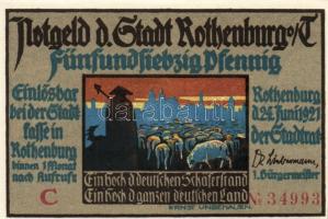 Német Birodalom/Weimari Köztársaság/ Rothenburg 1921. 75Pf(4x) 4klf db, teljes sor T:I
