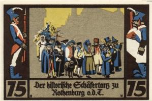 Német Birodalom/Weimari Köztársaság/ Rothenburg 1921. 75Pf(4x) 4klf db, teljes sor T:I