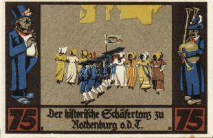 Német Birodalom/Weimari Köztársaság/ Rothenburg 1921. 75Pf(4x) 4klf db, teljes sor T:I