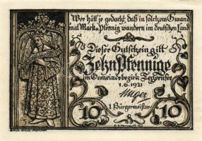 Német Birodalom/Weimari Köztársaság/ Tegernsee 1921. 10Pf + 20Pf + 30Pf + 40Pf 4klf db, teljes sor T:I