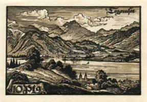 Német Birodalom/Weimari Köztársaság/ Tegernsee 1921. 10Pf + 20Pf + 30Pf + 40Pf 4klf db, teljes sor T...