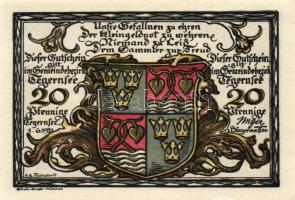 Német Birodalom/Weimari Köztársaság/ Tegernsee 1921. 10Pf + 20Pf + 30Pf + 40Pf 4klf db, teljes sor T...