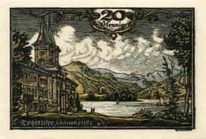 Német Birodalom/Weimari Köztársaság/ Tegernsee 1921. 10Pf + 20Pf + 30Pf + 40Pf 4klf db, teljes sor T...