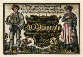 Német Birodalom/Weimari Köztársaság/ Tegernsee 1921. 10Pf + 20Pf + 30Pf + 40Pf 4klf db, teljes sor T...