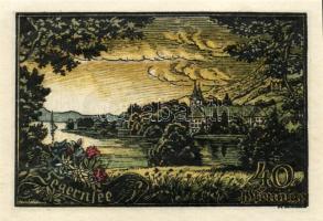 Német Birodalom/Weimari Köztársaság/ Tegernsee 1921. 10Pf + 20Pf + 30Pf + 40Pf 4klf db, teljes sor T...