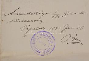 1893 Újpesti Ipartestület cipész mester részére szóló tanonclevél 34x43 cm