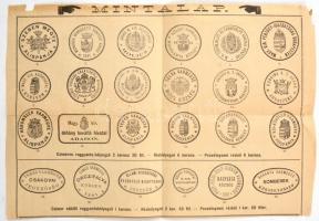 cca 1900 Knoppp és Steiner czímtáblagyár, Felsenfeld Ignác vésőintézet képes reklám nyomtatvány