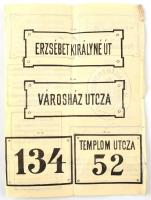 cca 1900 Knoppp és Steiner czímtáblagyár, Felsenfeld Ignác vésőintézet képes reklám nyomtatvány